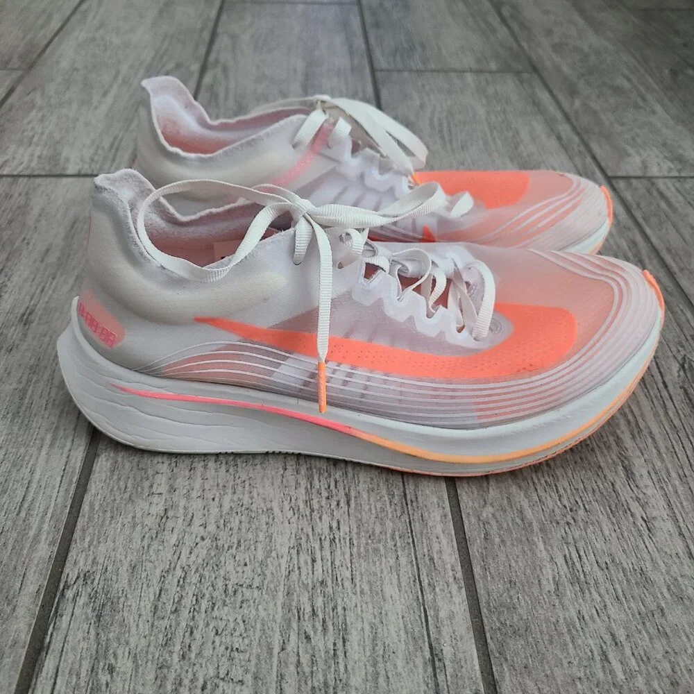 Nike React Element Women's Translucent Orange White Running Sneakers Size 8